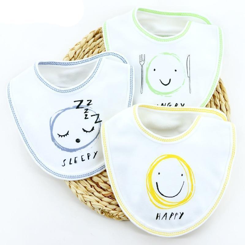Bavettes bandanas pour bébé Moder, lot de 3 en coton, motifs triangulaires variés pour bébés garçons et filles
