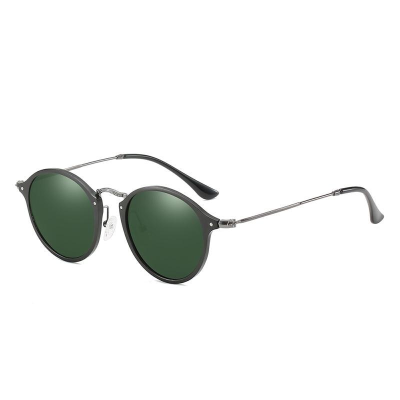 Lunettes de soleil vintage en aluminium de haute qualité pour hommes et femmes, rondes, style rétro, avec protection UV400