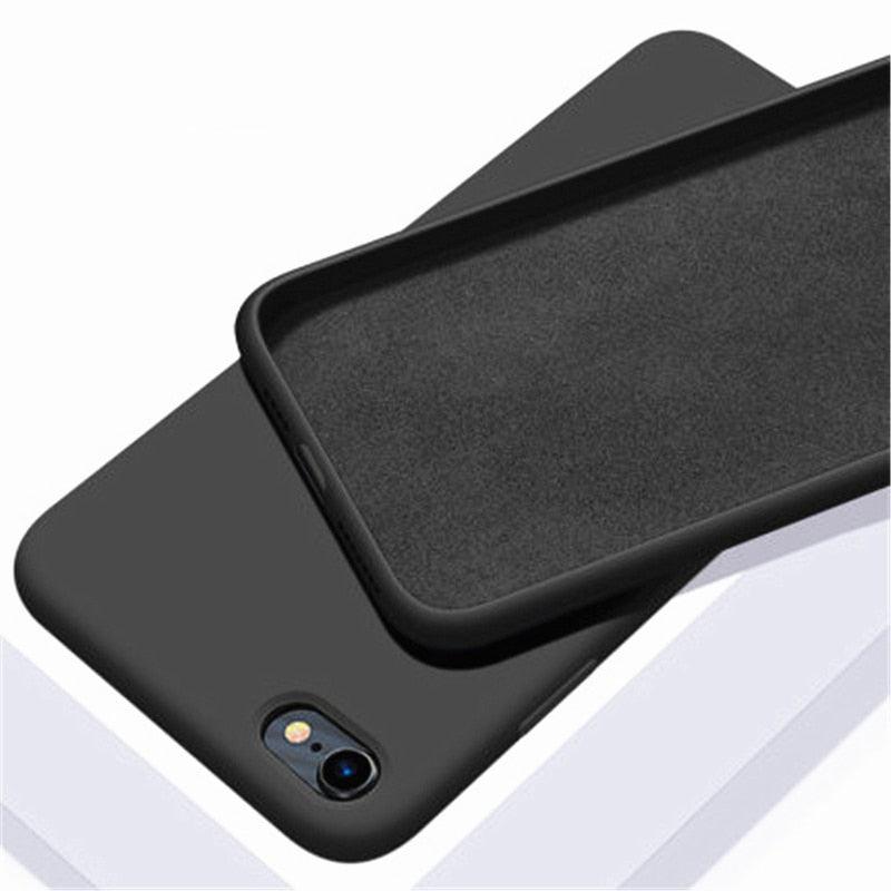Coque de protection intégrale toucher doux pour iPhone 14 13 12 Pro Max Mini Housse en silicone pour iPhone Coque de téléphone flexible au design ergonomique pour iPhone