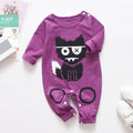 Barboteuse d'hiver en coton à manches longues pour bébés garçons et filles avec motif de chat moderne et cœur, combinaison pour enfants