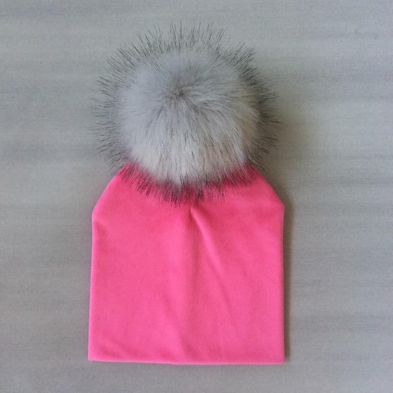 Casquette unie avec pompon pour enfants filles, bonnet bébé avec pompon, accessoires pour enfants