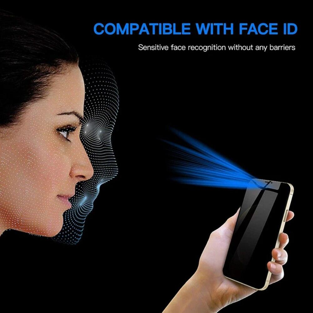 Verre de protection anti-espion pour iPhone 13 12 11 Pro Max 12mini Protecteur d'écran pour iPhone 6 14 7 8 Plus X Xr Xs Max Verre de confidentialité Verre mat Protection d'écran noire pour iPhone