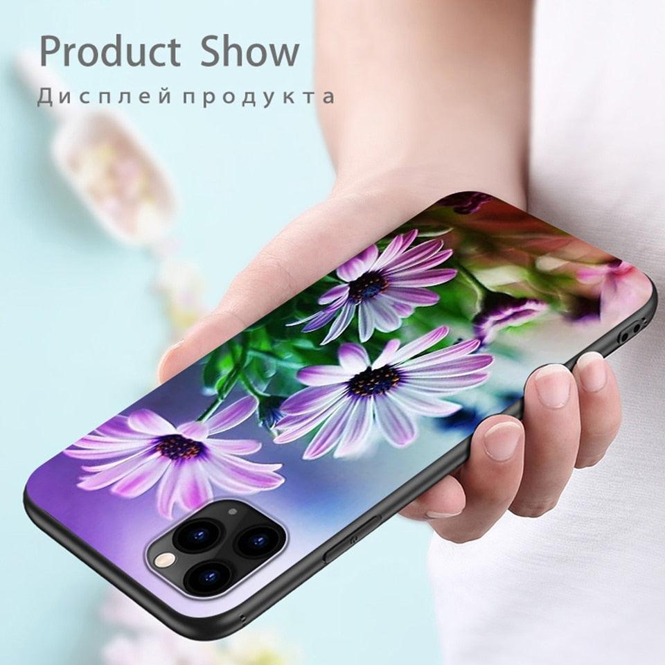 Jolie Coque Souple en Silicone Imprimé Voitures Étui de Téléphone pour iPhone 5s 5 S SE 2016 4.0" Housse de Téléphone pour iPhone 6s 6 S Plus Funda Pare-chocs Noir Étui Voiture de Course Sportive