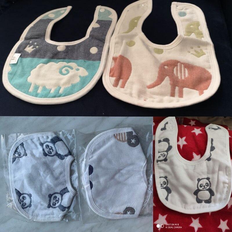 Bavoirs bébé en gaze 100 % coton double face 6 couches, accessoires vestimentaires unisexe toutes saisons pour bébés et enfants