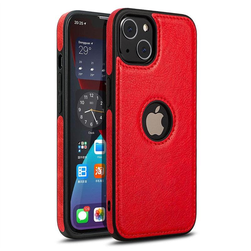 Coque de téléphone en cuir ultra-mince pour iPhone 13 Pro Max 12 Pro Max 14, housse de protection souple antichoc, étui arrière de protection antichoc pour appareil photo et écran en cuir PU pour iPhone