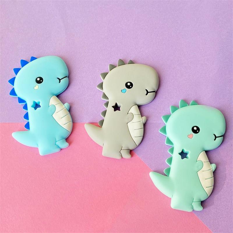 Anneau de dentition Dinosaure en forme d'animal pour bébés garçons et filles - Sans BPA - Cadeau parfait