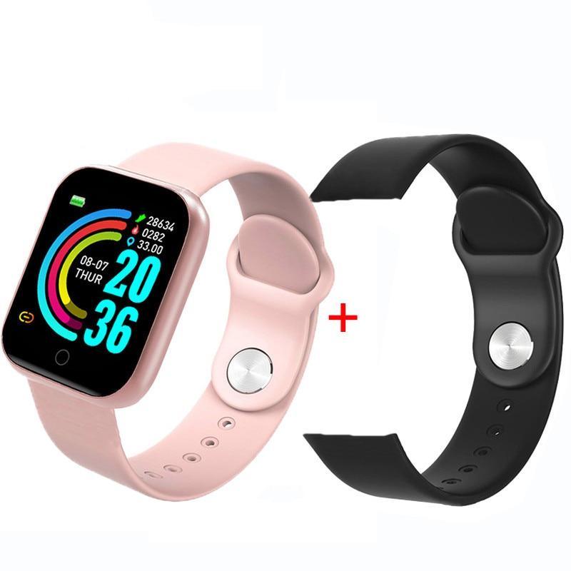 Montre intelligente de luxe, NOUVEAU style, en acier inoxydable, pour femmes et hommes, électronique, sport, bracelet, pour Android IOS, montre connectée carrée