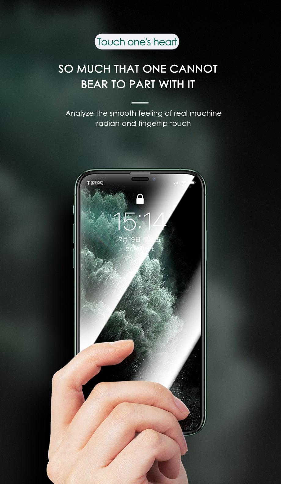 3 coques de protection intégrales en verre pour iPhone 11, 12, 13, 14 Pro Max, protection d'écran pour iPhone X, Xr, Xs Max, 7, 8, 6s Plus, Se, en verre, bord à bord, couverture complète de l'écran