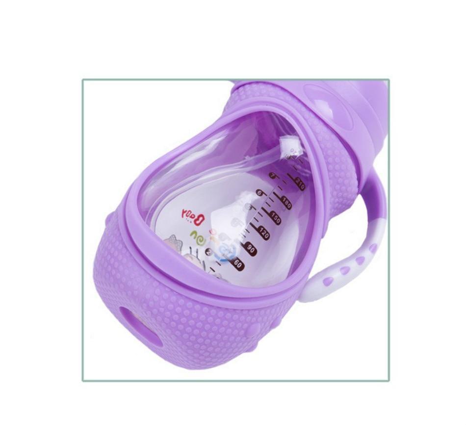 Biberon en verre avec tétine en silicone pour bébé