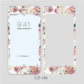 Verre trempé incurvé 3D pour iPhone 6 6s 7 8 Plus, motif fleurs tendance, protecteur d'écran, film de protection, protecteur d'écran en verre trempé conçu pour iPhone