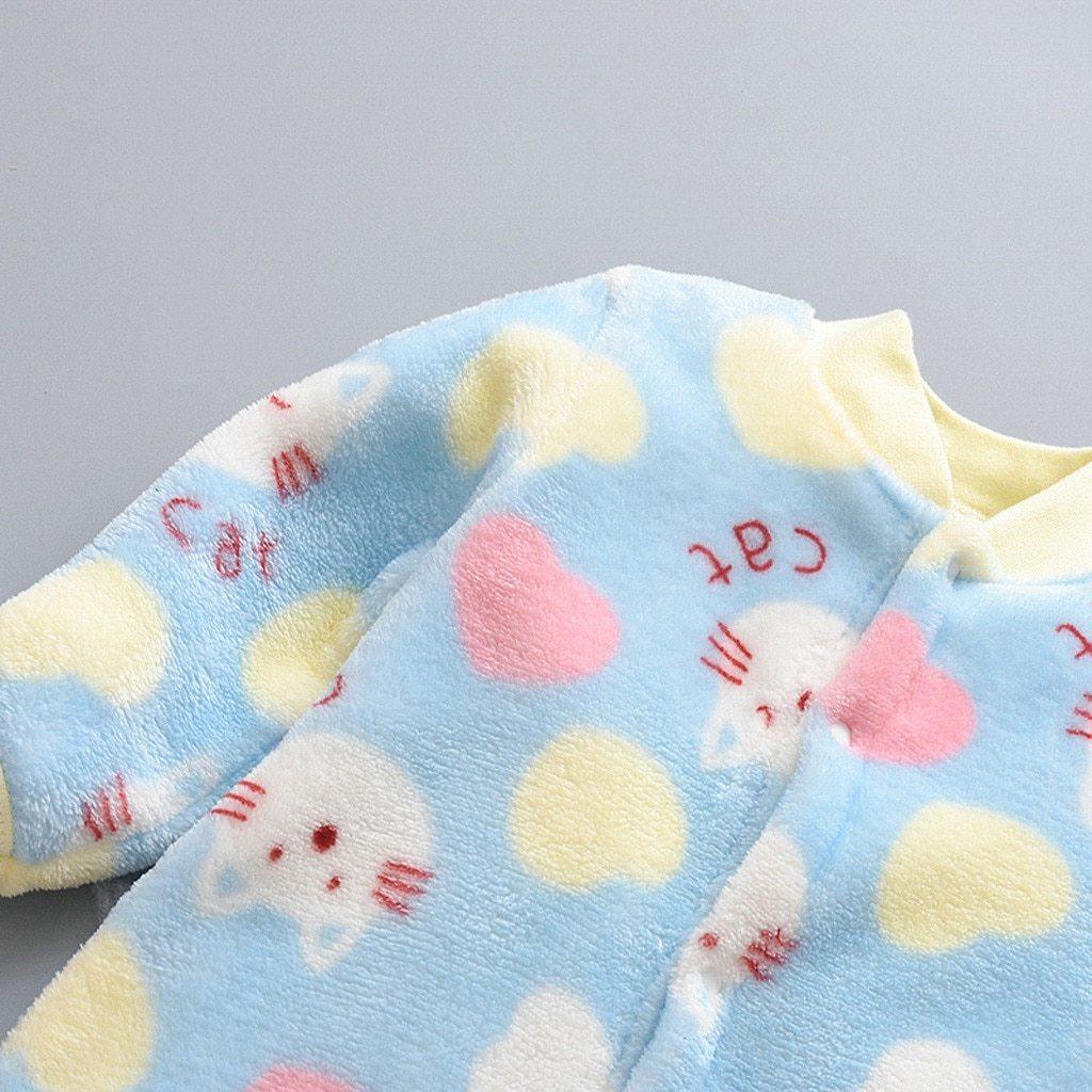 Barboteuse Bébé Nouveau-né Combinaison Enfant Dessin Animé Animal Polaire Chaud Barboteuse pour bébé Garçon Filles Matière Peluche