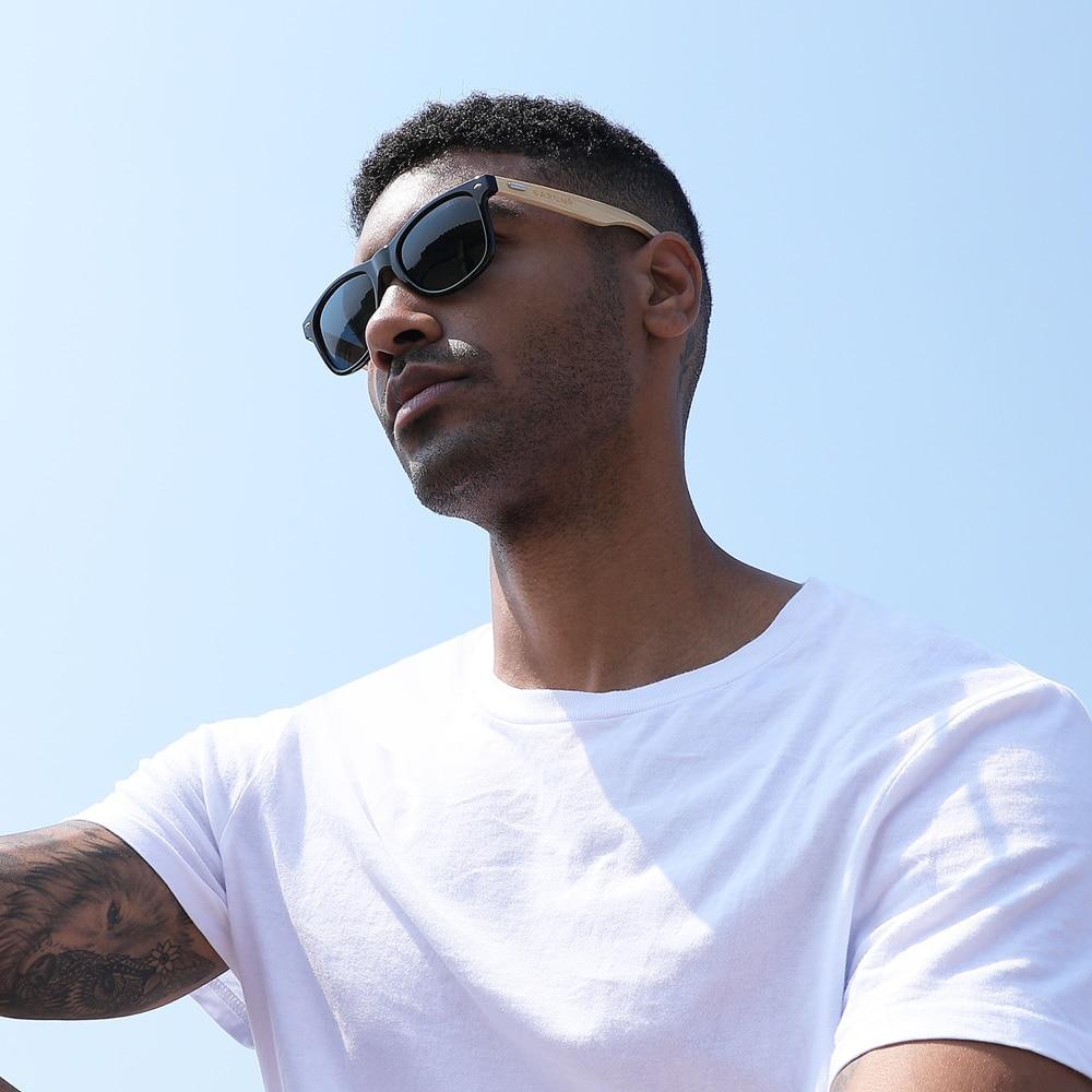 Lunettes de soleil classiques en bambou polarisées faites à la main, naturelles, pour hommes et femmes, lunettes de soleil en bois Oculos de sol masculino avec protection UV400 pour les yeux