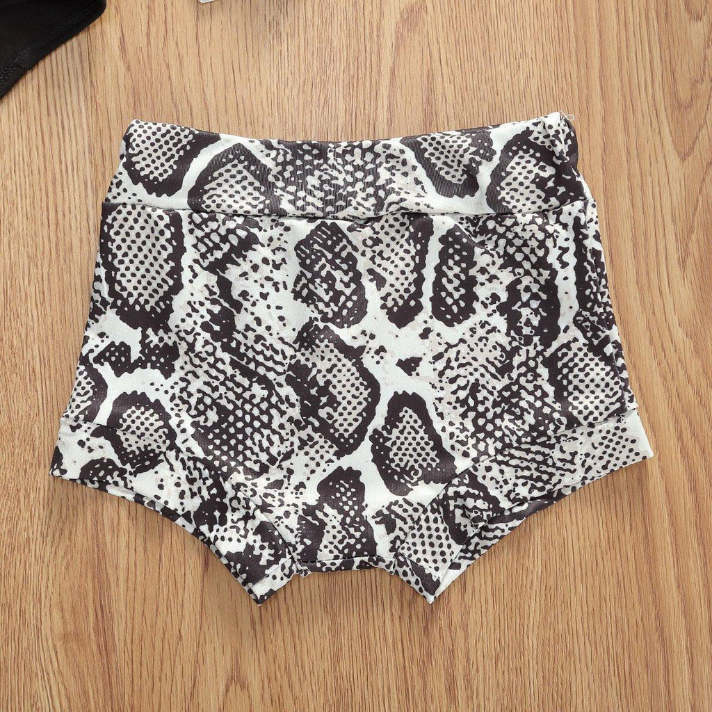 Ensemble de vêtements pour nouveau-nés bébés filles - hauts à manches courtes, short, bandeau - design élégant et moderne pour la fille à papa