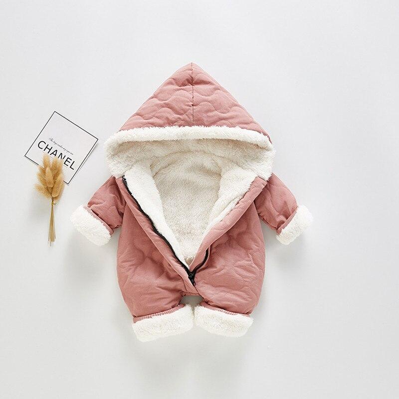 Combinaison-veste moderne et élégante en peluche épaisse de coton pour bébé garçon et fille