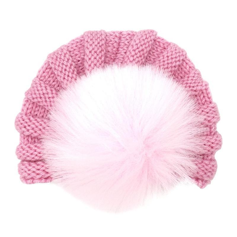 Bonnet tricoté à la main pour bébé, couleur bonbon, pour filles, bonnet turban pour nouveau-né