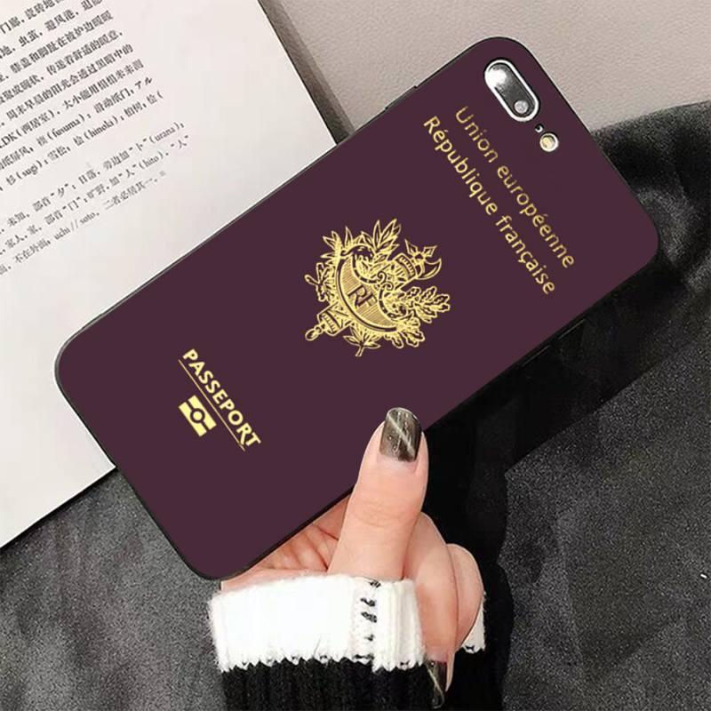 Coque de téléphone Fashion Passport pour iPhone 13 8 7 6 6s Plus X 5s Se 2020 Xr 11 12 Pro Xs Max Coque souple en silicone