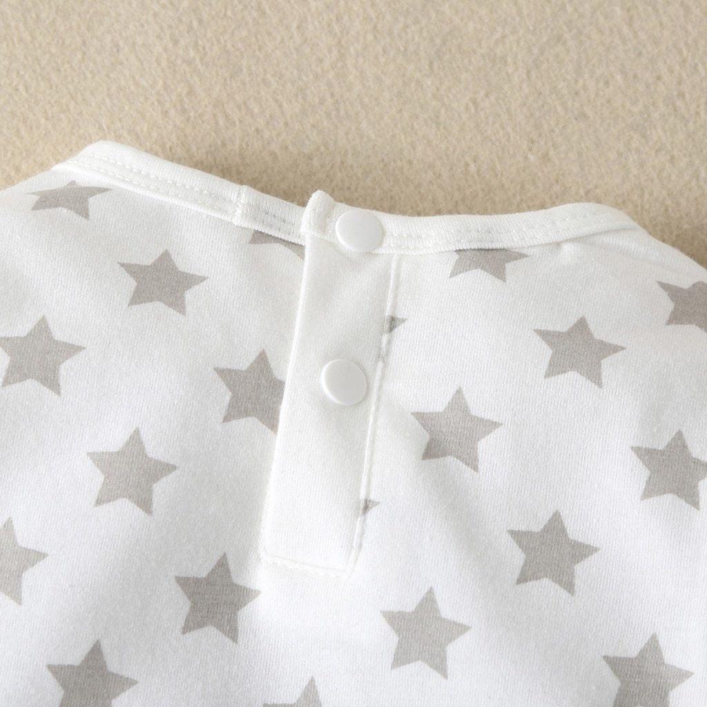 Barboteuse à manches longues imprimé étoile de dessin animé, combinaison motif éléphant, vêtements chauds pour bébés filles et garçons