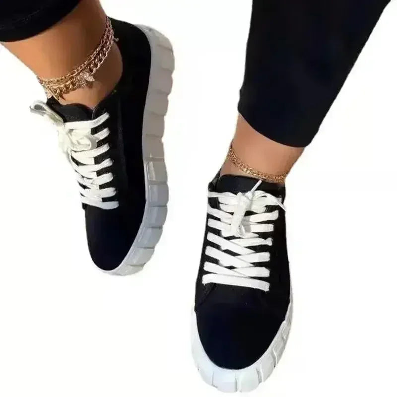 Pinterest Chaussures de sport pour femme, légères, respirantes, vulcanisées, à plateforme et lacets