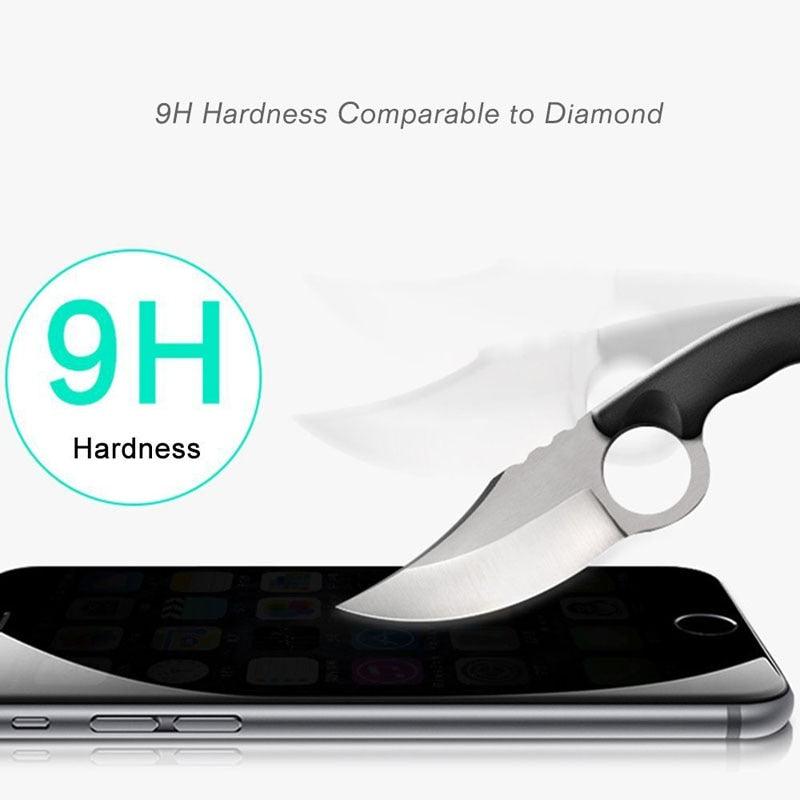 3 protections d'écran en verre trempé anti-espion pleine couverture bord noir pour iPhone 14 13 12 11 Pro MAX X XS Max XR 7 8 Plus Verre trempé colle complète bord à bord anti-rayures pour iPhone