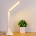 Lampe de table tactile LED STEVVEX pliable alimentée par USB, intensité variable, lampe de bureau LED avec protection oculaire, lampe de lecture pour étudiant, lampe de bureau (blanc)