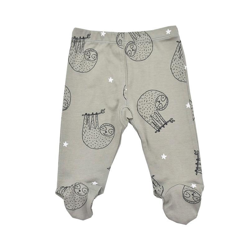 Pantalon Bébé 0-18 Mois Coton Mignon Imprimé Printemps Automne Unisexe Décontracté avec pieds Pantalon Bébé Garçons Pantalon Bébé Fille Nouveau-né