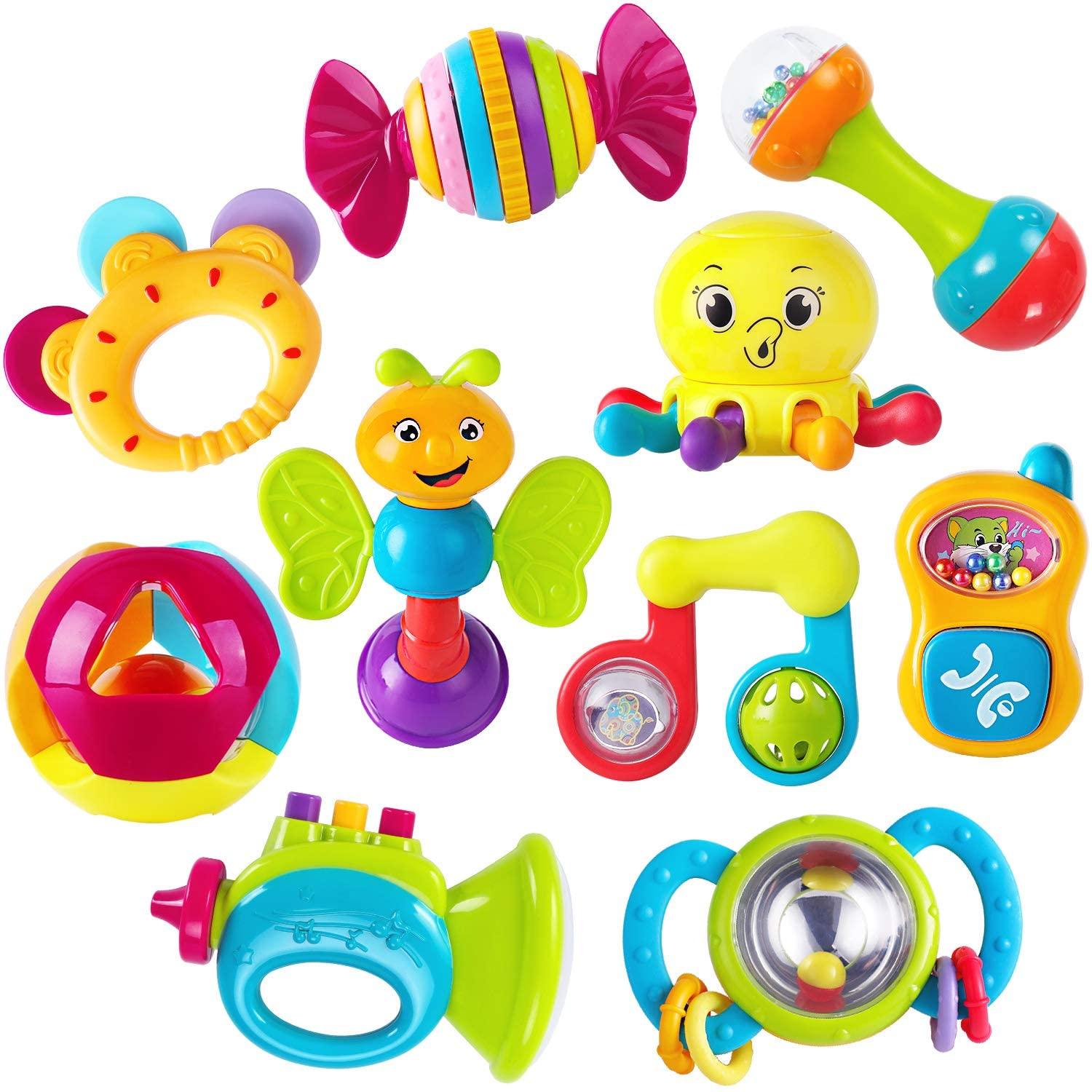 Hochets Bébé Mordeur Shaker Hochets Musical Jouet Ensemble Jouets Éducatifs Précoces Pour Bébé