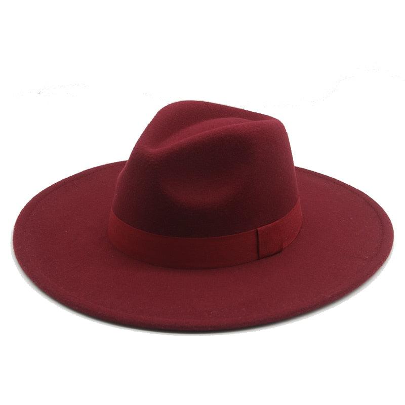 Chapeaux Fedora Tendance pour Femmes Casquettes de Soirée à Large Bord Chapeaux Fedora pour Femmes Chapeau Fedora Élégant à Large Bord Chapeau de Mariage pour Hommes Ceinture Chaude Style Rétro 56-58cm