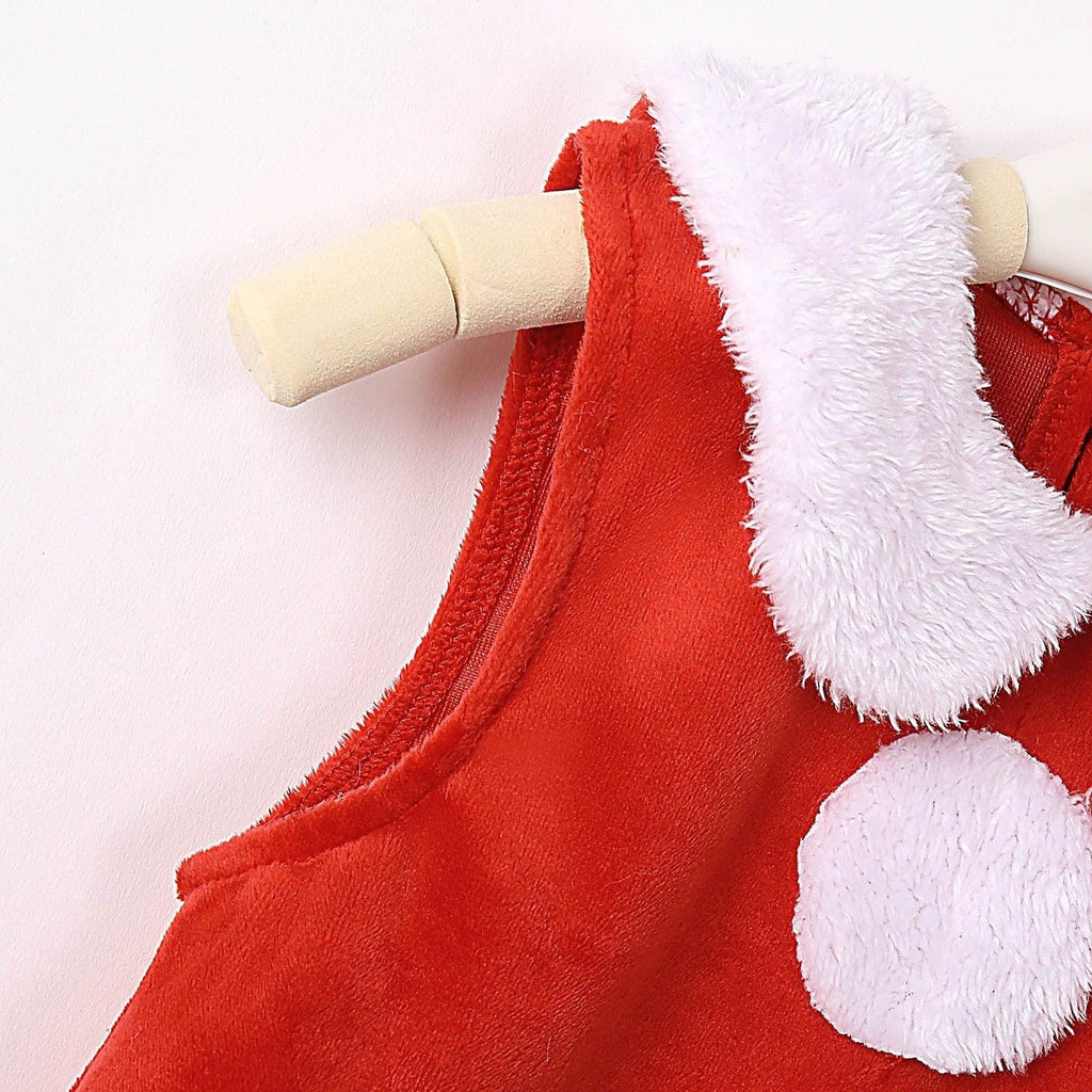 Tenues de robe de princesse de Noël et de chapeau à nœud pour nouveau-né – Cadeau parfait pour petite fille