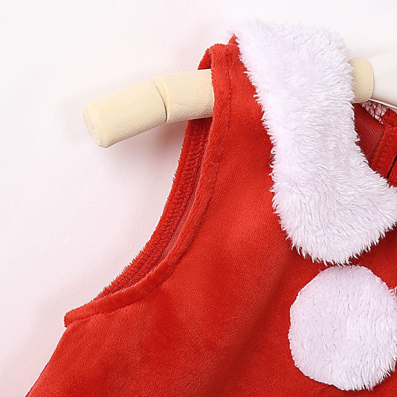 Tenues de robe de princesse de Noël et de chapeau à nœud pour nouveau-né – Cadeau parfait pour petite fille