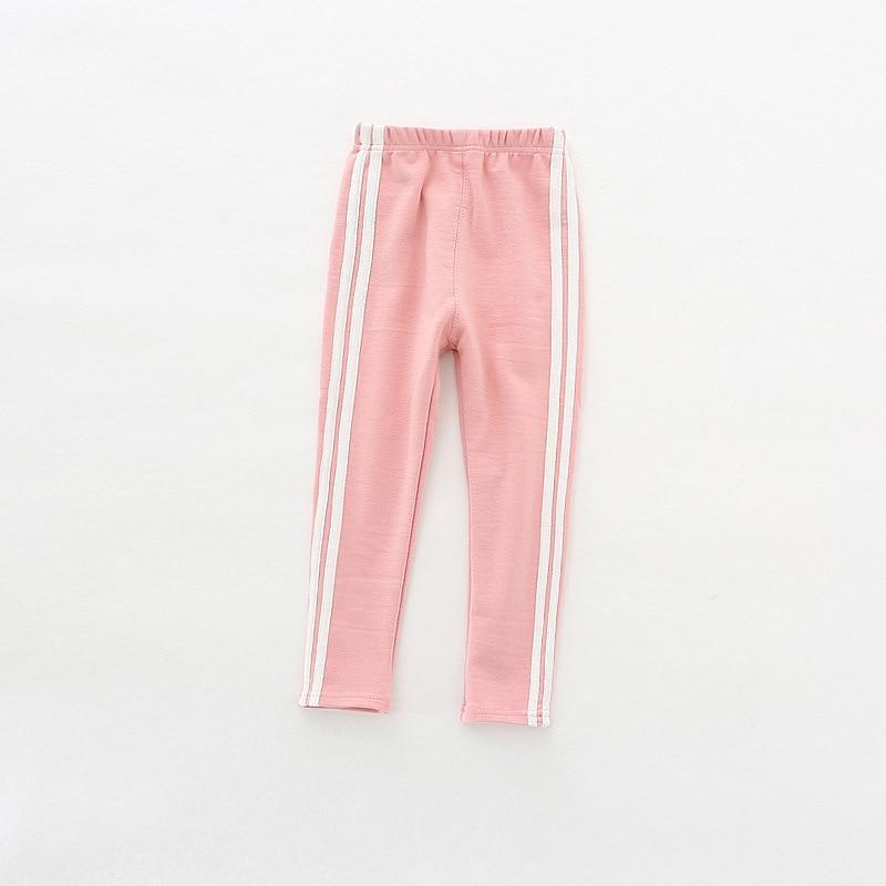 Pantalon de sport bébé fille en coton de quatre couleurs, style deux barres, extensible, de 1 à 5 ans, automne