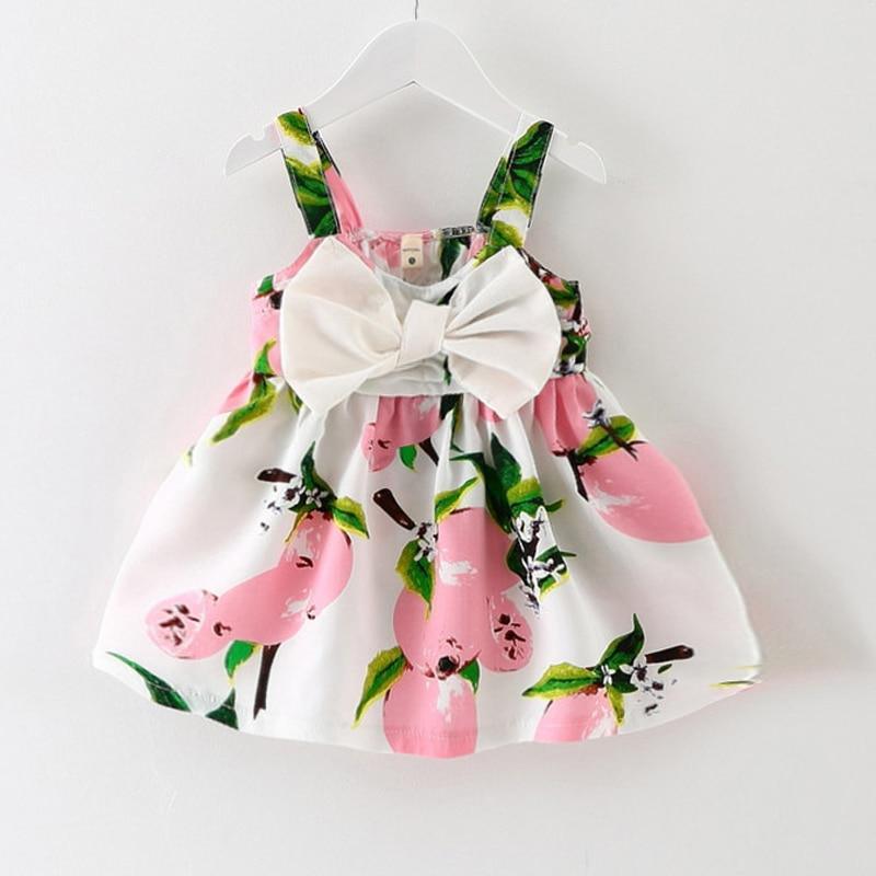 Robe Enfant Filles Robes De Soirée et De Mariage en Coton Rayé avec Col Revers et Manches Volantes