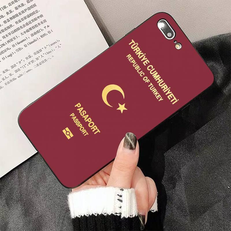 Coque de téléphone Fashion Passport pour iPhone 13 8 7 6 6s Plus X 5s Se 2020 Xr 11 12 Pro Xs Max Coque souple en silicone