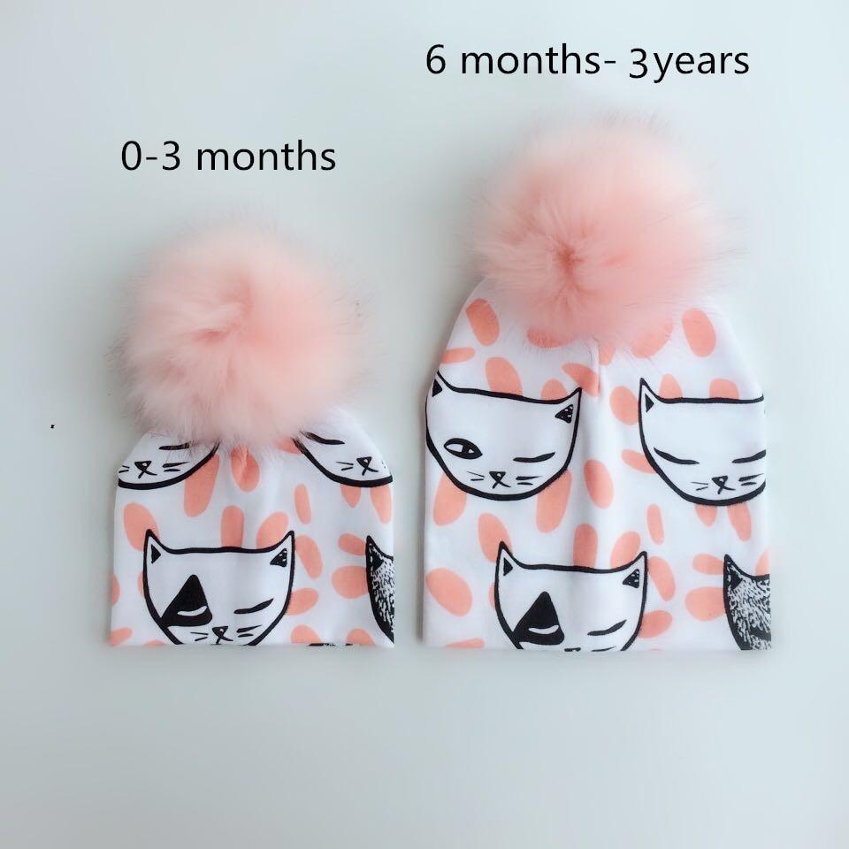 Chapeau Bébé Nouveau-né Enfants Bonnet Pompon Enfant en Bas Âge Chapeaux Confortables Bonnets pour Garçons et Filles