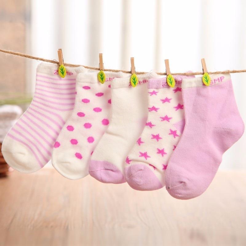 5 paires de chaussettes fines en coton maille colorées pour nouveau-nés filles et garçons, chaussettes douces pour tout-petits