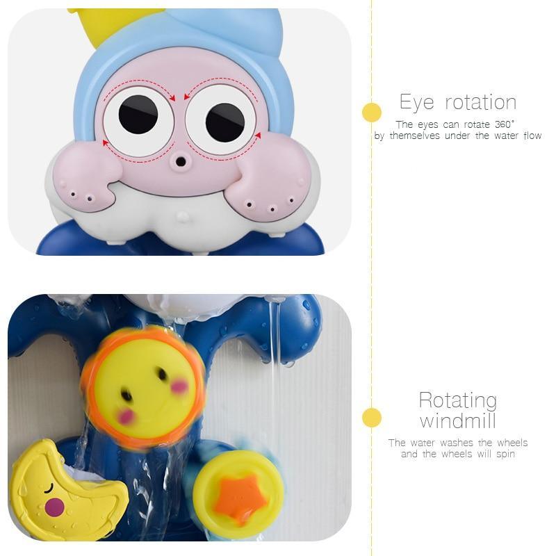 Jouets de bain pour bébé Arroseur d'eau Escargot Baleine pour tout-petits et nouveau-nés Jeux de jet d'eau Jouets de salle de bain pour enfants