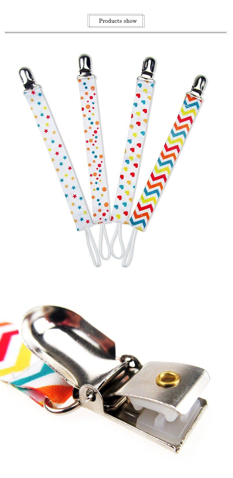Lot de 4 attaches-sucettes pour bébés, anneaux de dentition, attache-tétine pour bébés et jeunes enfants