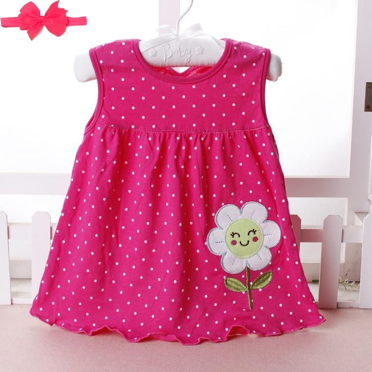 Nouvelle Robe de Princesse d'Été Mignonne pour Bébé Fille avec Bandeau, Design Tutu avec Fleurs