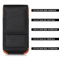 Étui universel en cuir pour iPhone Étui vertical en cuir PU pour hommes avec clip ceinture pour iPhone Sac banane avec clip ceinture pour téléphone portable de 3,5 à 6,3 pouces Housse de téléphone