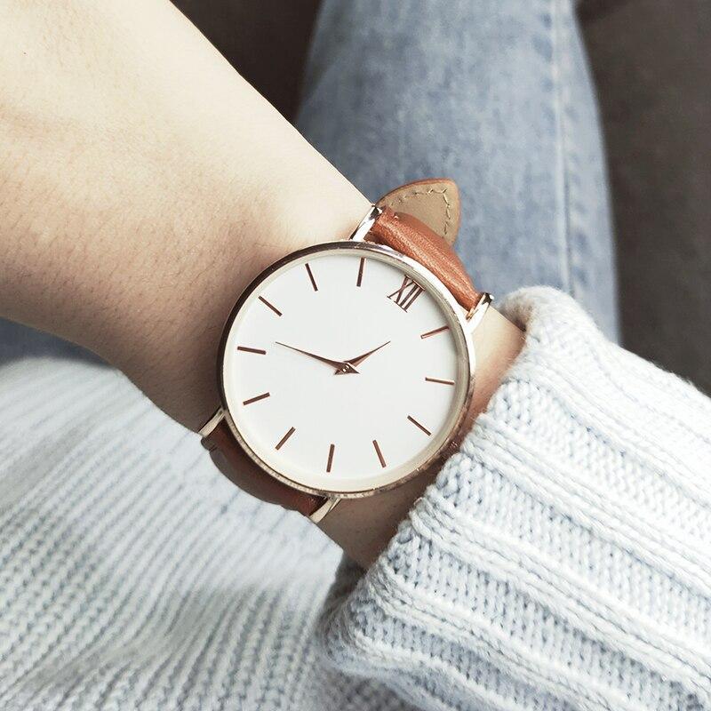 Nouvelles montres STEVVEX pour femme, montre-bracelet décontractée en cuir à quartz pour femmes et filles