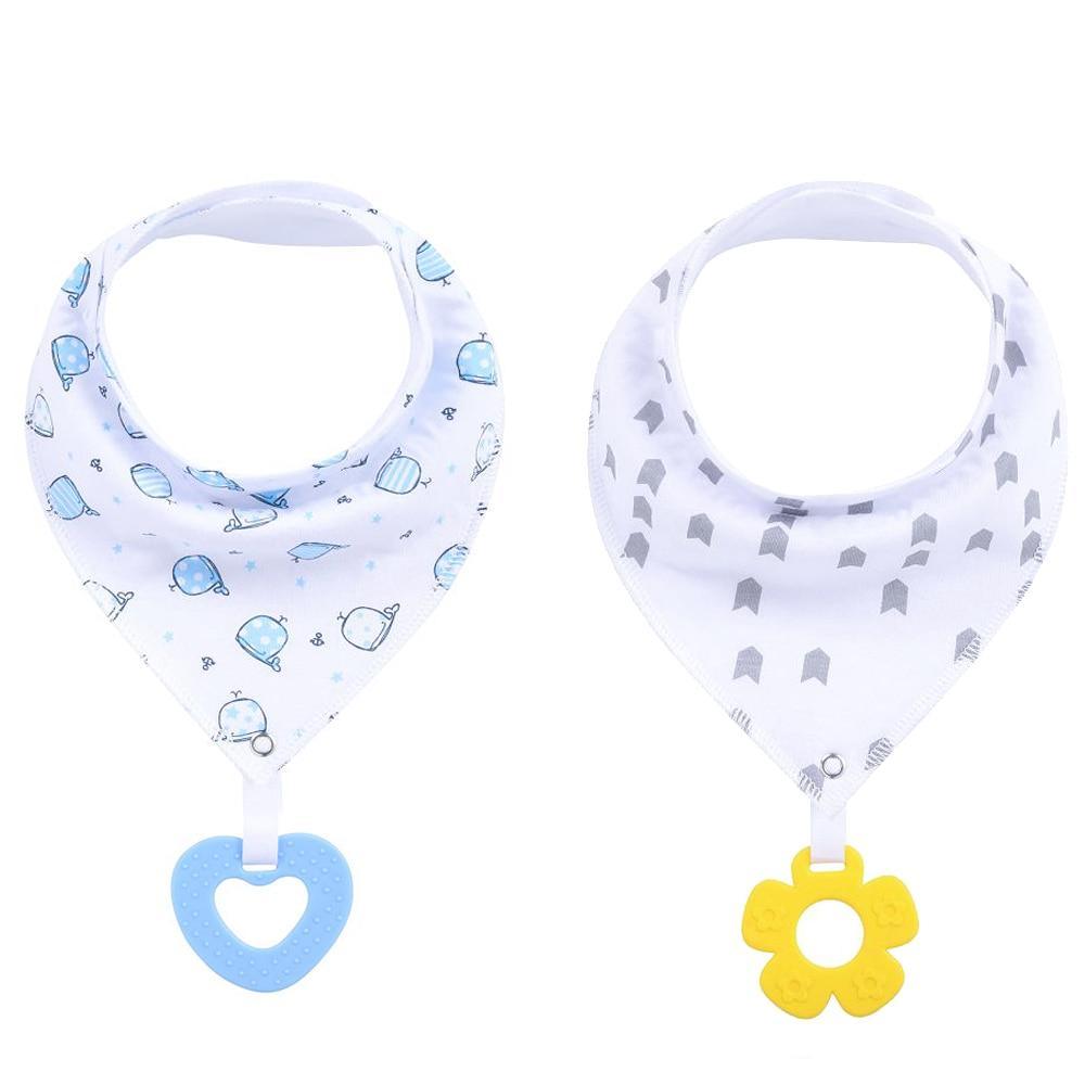 Bavoirs bandanas unisexes 100 % coton biologique super absorbants et doux pour bébé et jouets de dentition pour nouveau-né