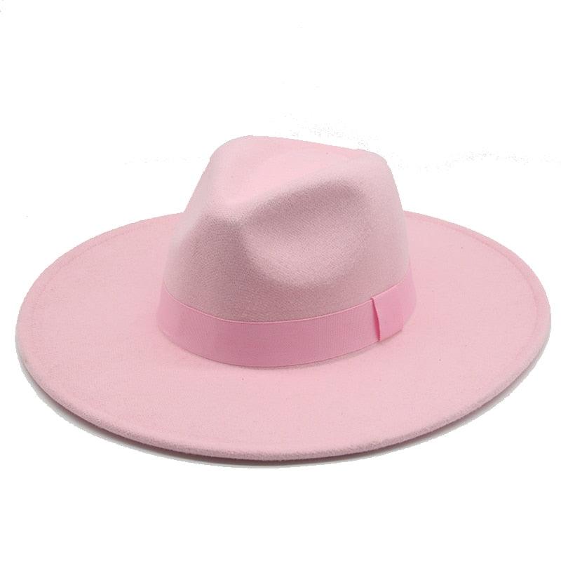 Chapeaux Fedora Tendance pour Femmes Casquettes de Soirée à Large Bord Chapeaux Fedora pour Femmes Chapeau Fedora Élégant à Large Bord Chapeau de Mariage pour Hommes Ceinture Chaude Style Rétro 56-58cm