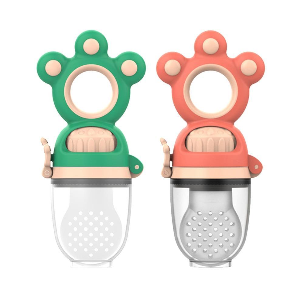 Tétine d'alimentation pour bébé avec joint rotatif moderne, antidérapante, sans BPA, sac à mordre pour aliments frais, jouet de dentition en silicone souple pour bébés et enfants