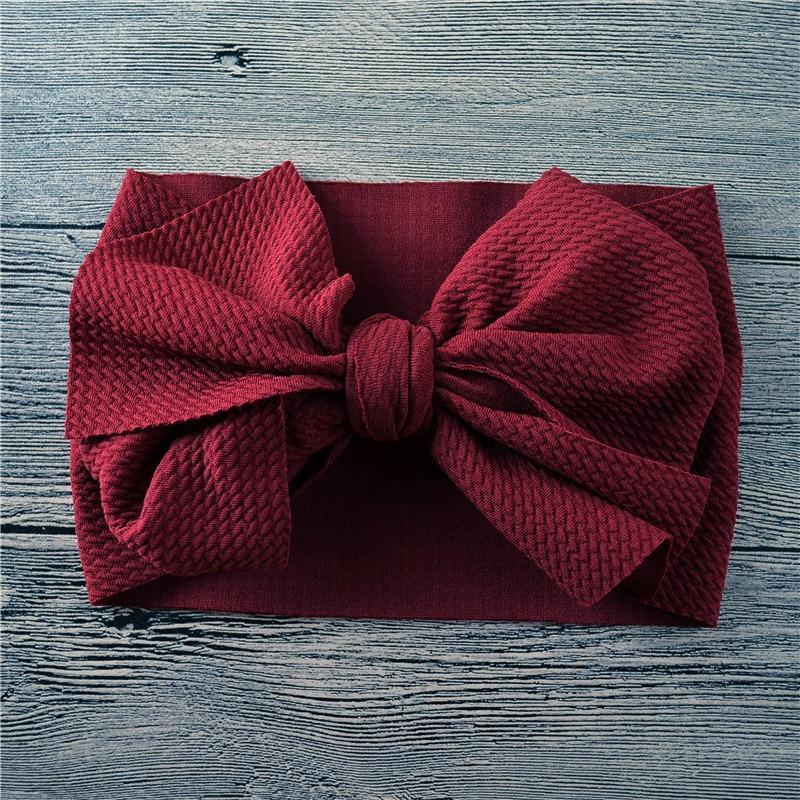 Grand bandeau pour nouveau-né avec gros nœud pour bébé fille, bandeau turban avec nœud désordonné