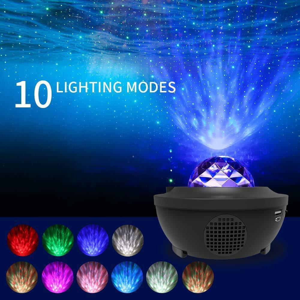 Nuage LED STEVVEX avec enceinte Bluetooth pour chambre de bébé/enfant, salle de jeux, cinéma maison, veilleuse d'ambiance, projecteur de lumière romantique et cadeau d'anniversaire