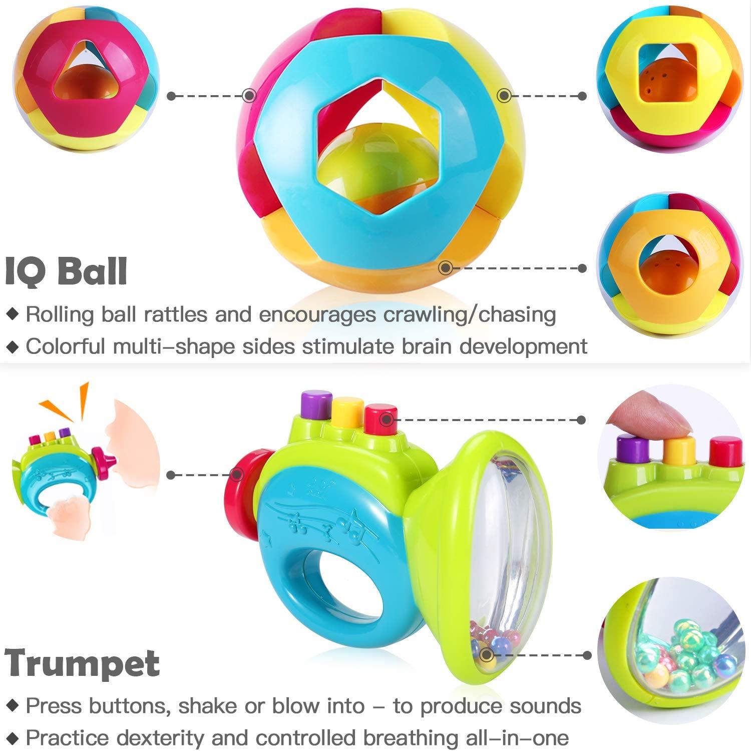 Hochets Bébé Mordeur Shaker Hochets Musical Jouet Ensemble Jouets Éducatifs Précoces Pour Bébé