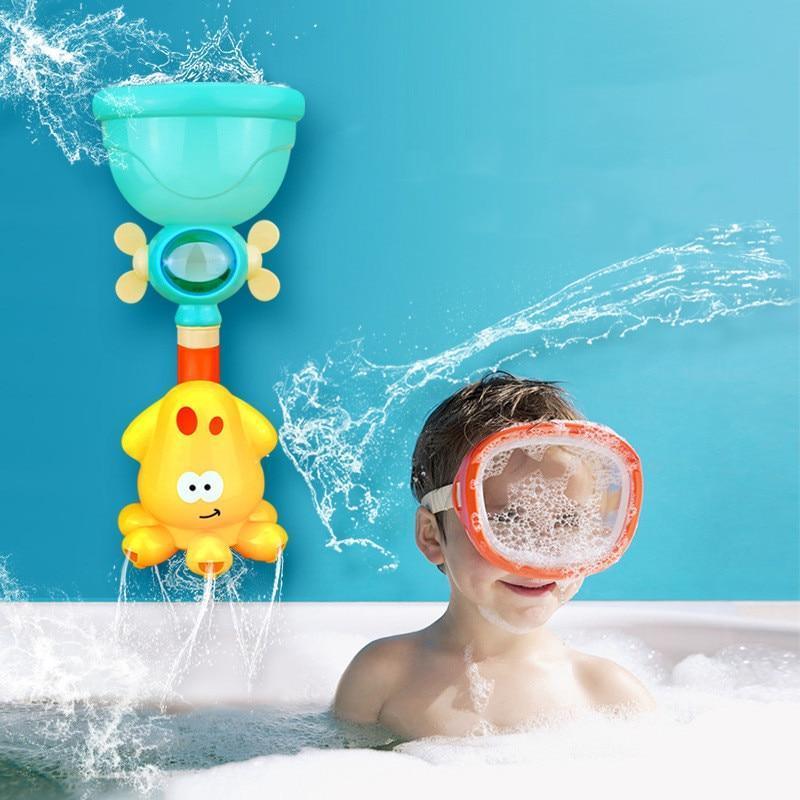 Jouets de bain éducatifs pour bébé Pipeline de pulvérisation d'eau Douche Jeu amusant Jouets de bain pour enfants Excellent cadeau