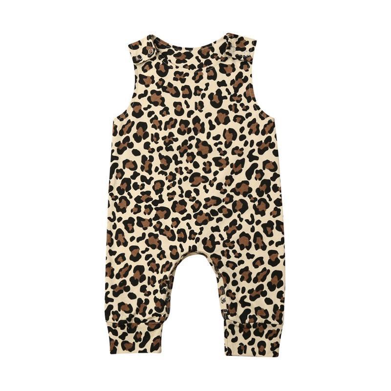 Bébé fille/ barboteuse léopard à manches longues ou sans manches pour bébés au design élégant et moderne
