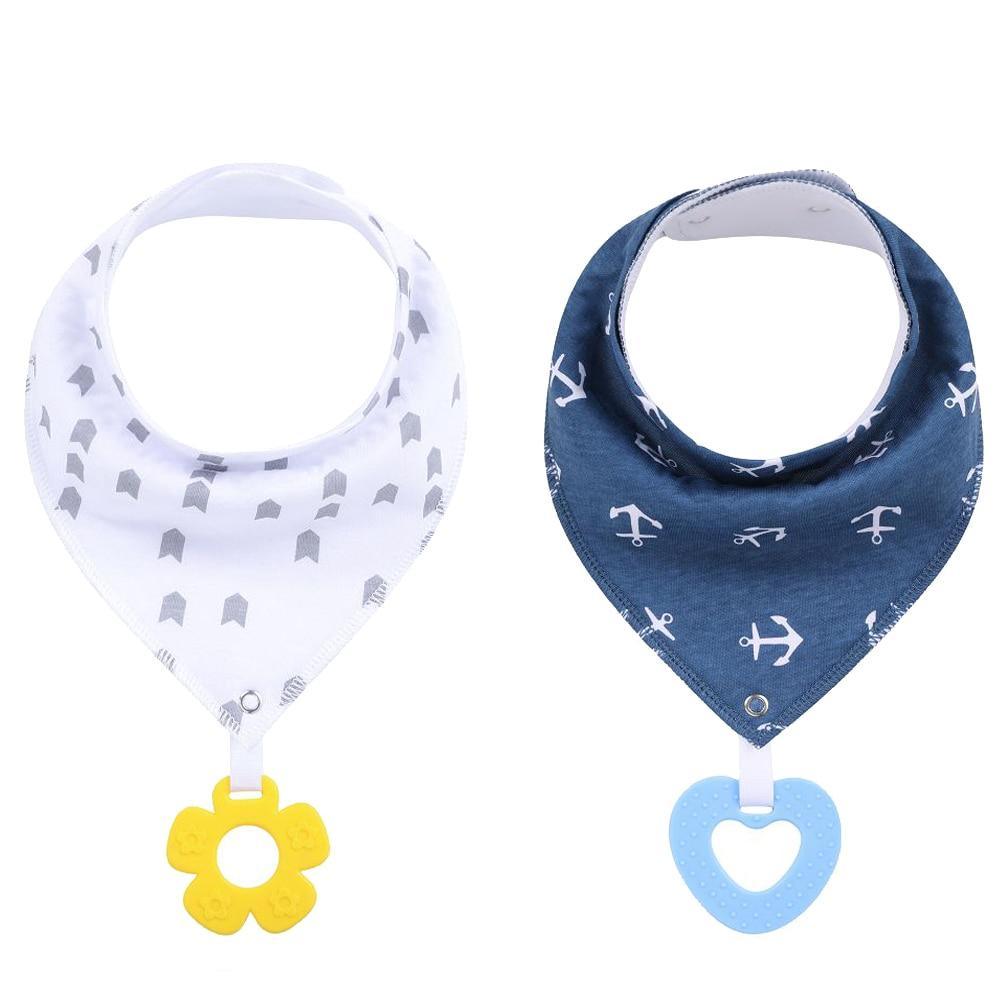 Bavoirs bandanas unisexes 100 % coton biologique super absorbants et doux pour bébé et jouets de dentition pour nouveau-né