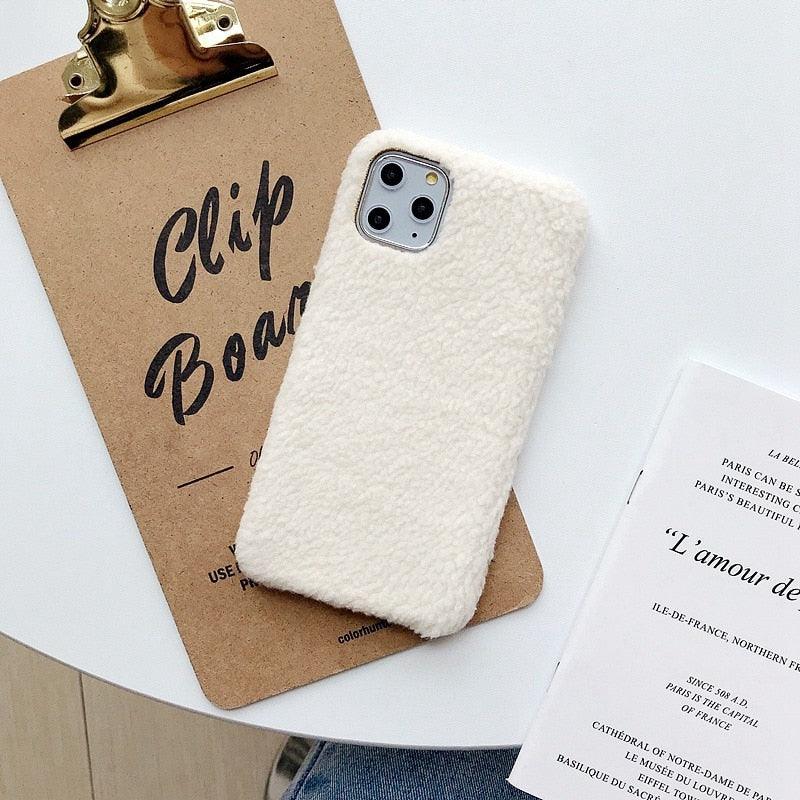 Étui cadeau tendance pour femme pour iPhone Xs Max Xr X 11 Pro Max Se Housse Douce et Chaude en Fourrure pour iPhone 6 7 8 Plus Coque Souple en Silicone Flexible et Duveteuse Antichoc pour iPhone