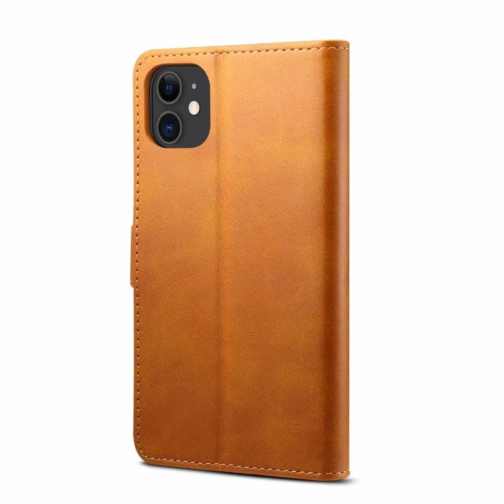 Étui à Rabat Magnétique en Cuir Rouge de Luxe pour iPhone 14 12 13 11 11 Pro Max XR XS Max X, Housse Portefeuille pour iPhone avec Emplacements pour Cartes, Béquille et Boucle Magnétique